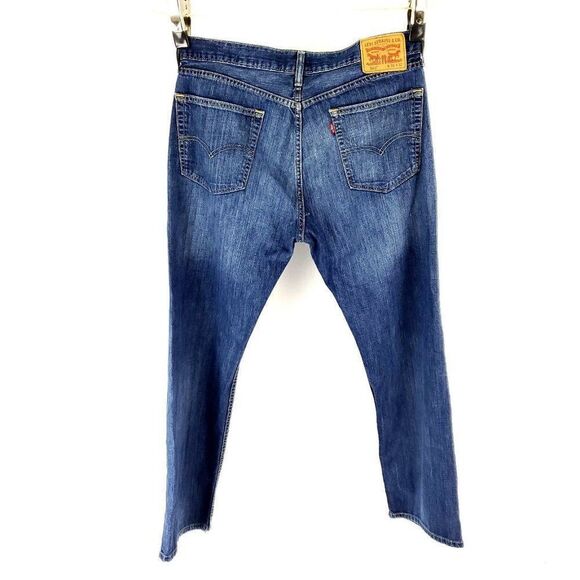 Levi's 505 Straight Regular Fit Blue Jeans 34/31 Enzyme Stone Wash Mid Rise‎ - Picture 8 of 8